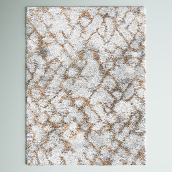 Steelside™ Cade Performance Ivory/Gold Rug & Reviews Wayfair